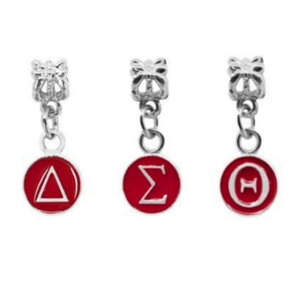 NWOT, DST letter charms, set of three Fits Pandora Style Bracelets / Necklaces